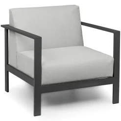 Burkel 30.5" Outdoor Lounge Chair Set - Cloudy Gray