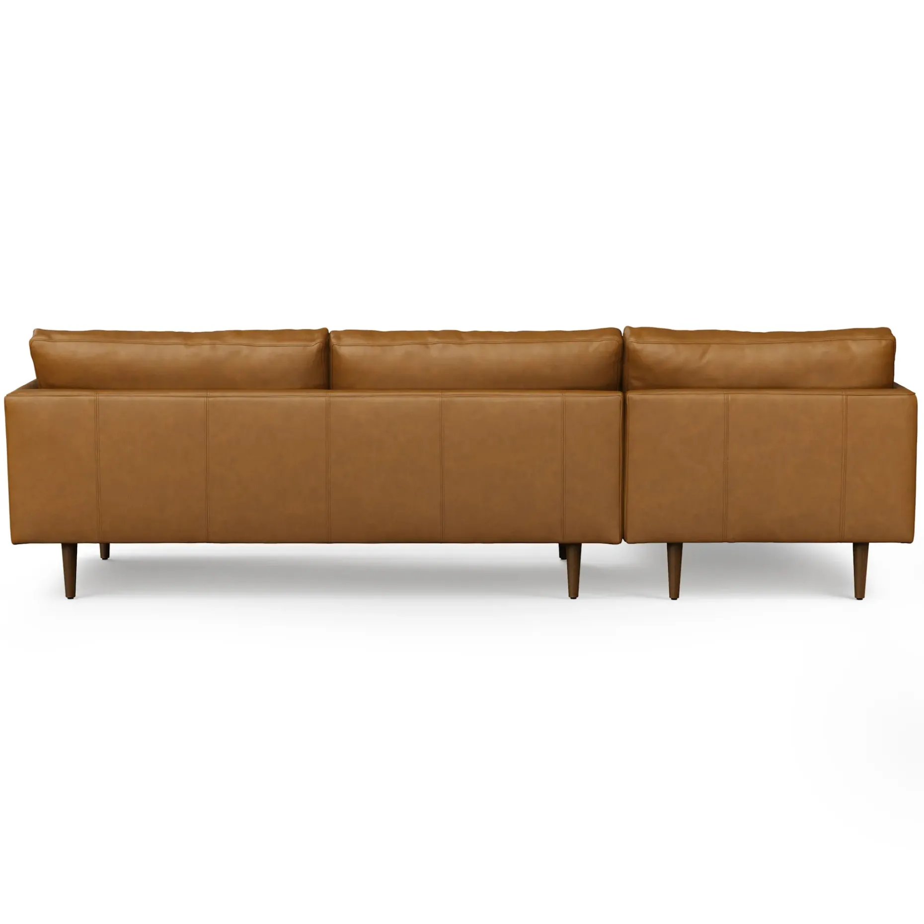 Burrard 112" Leather Left Sectional - Bella Caramel