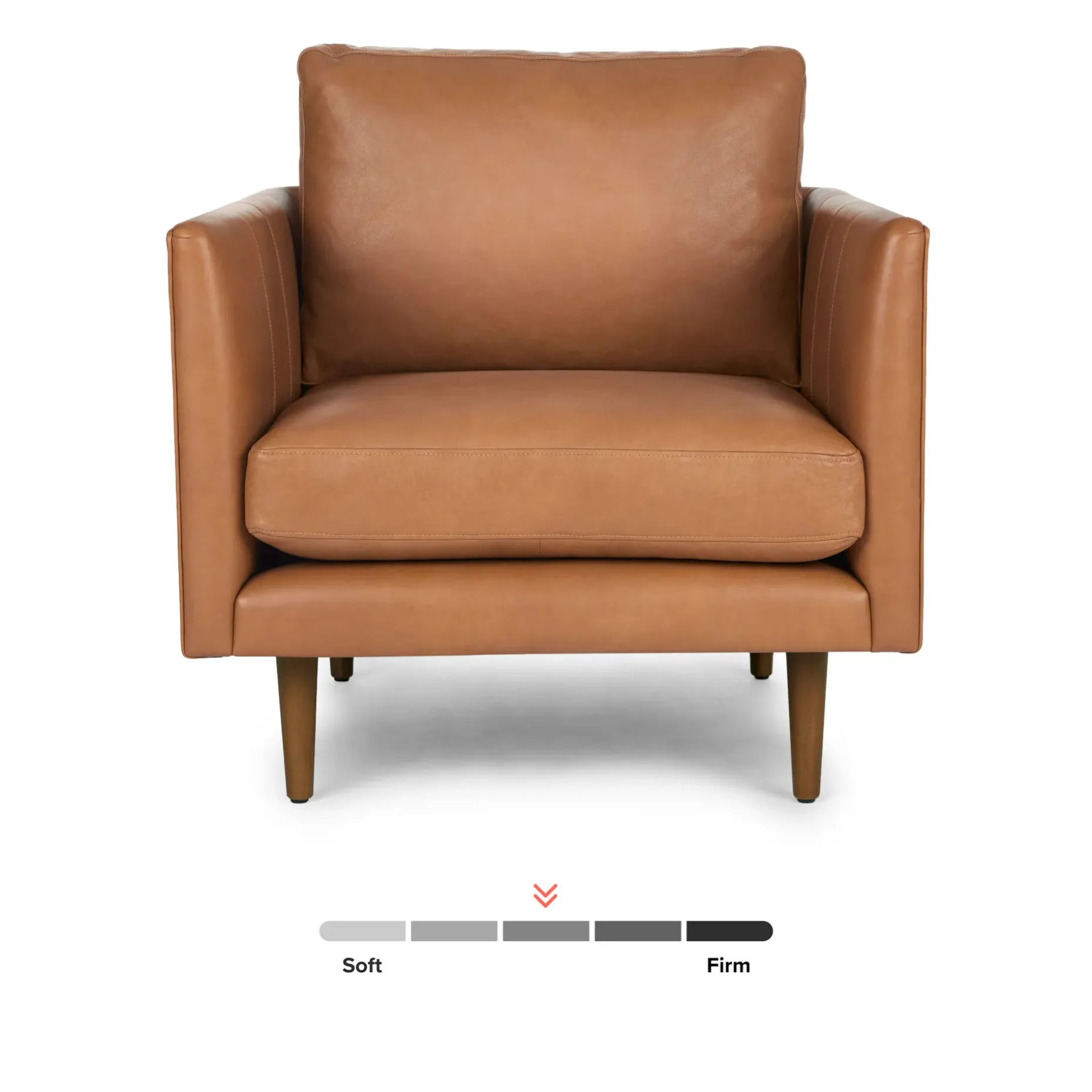 Burrard 32" Leather Lounge Chair - Bella Caramel