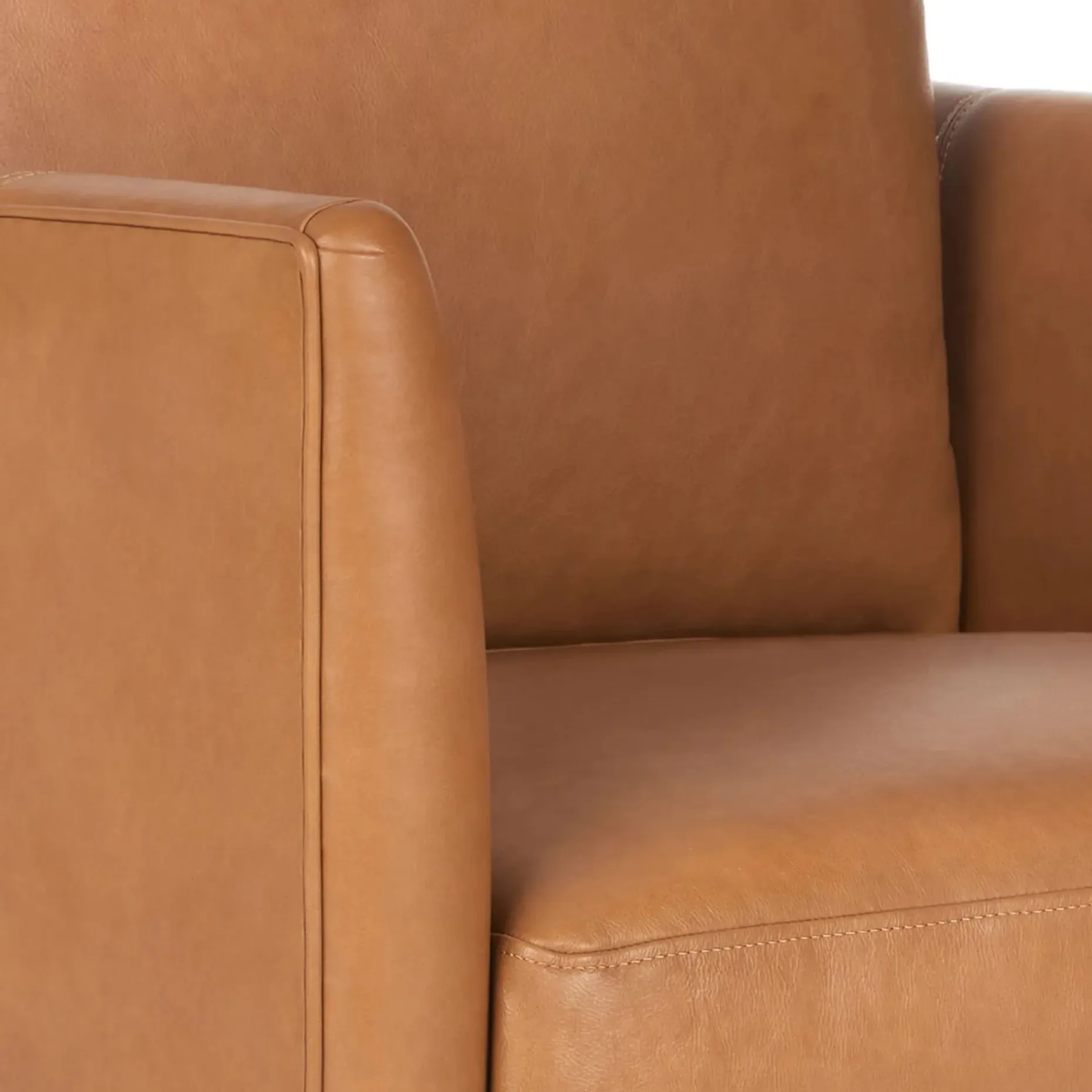 Burrard 32" Leather Lounge Chair - Bella Caramel