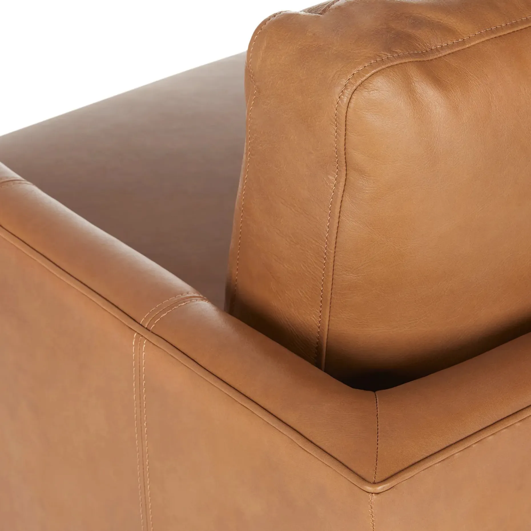Burrard 32" Leather Lounge Chair - Bella Caramel