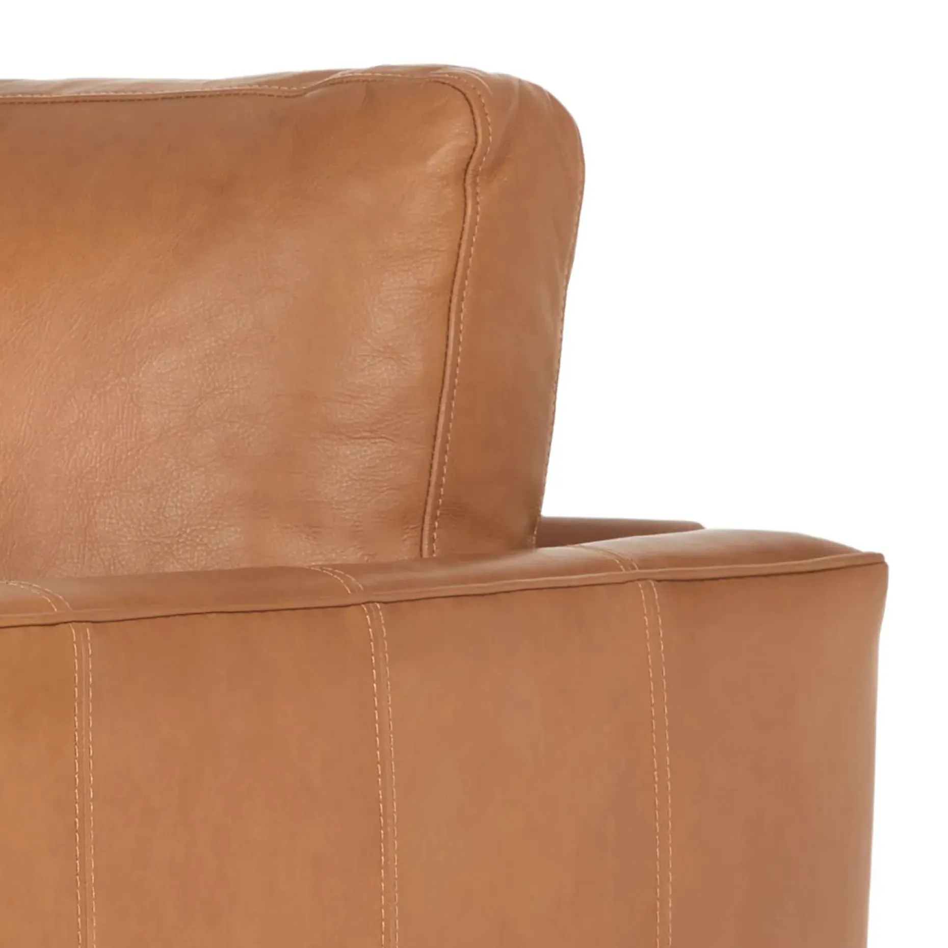 Burrard 32" Leather Lounge Chair - Bella Caramel