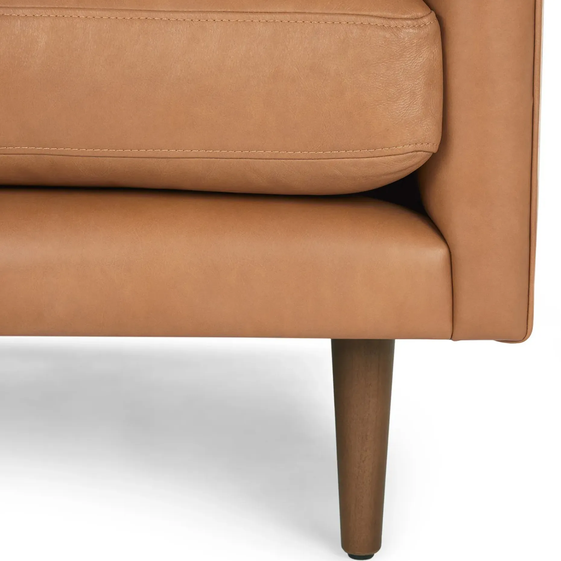 Burrard 32" Leather Lounge Chair - Bella Caramel