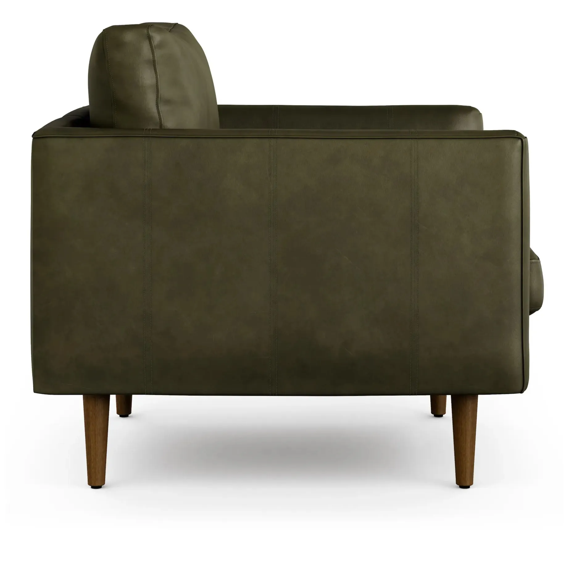 Burrard 32" Leather Lounge Chair - Charme Green
