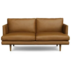 Burrard 67" Leather Loveseat - Bella Caramel