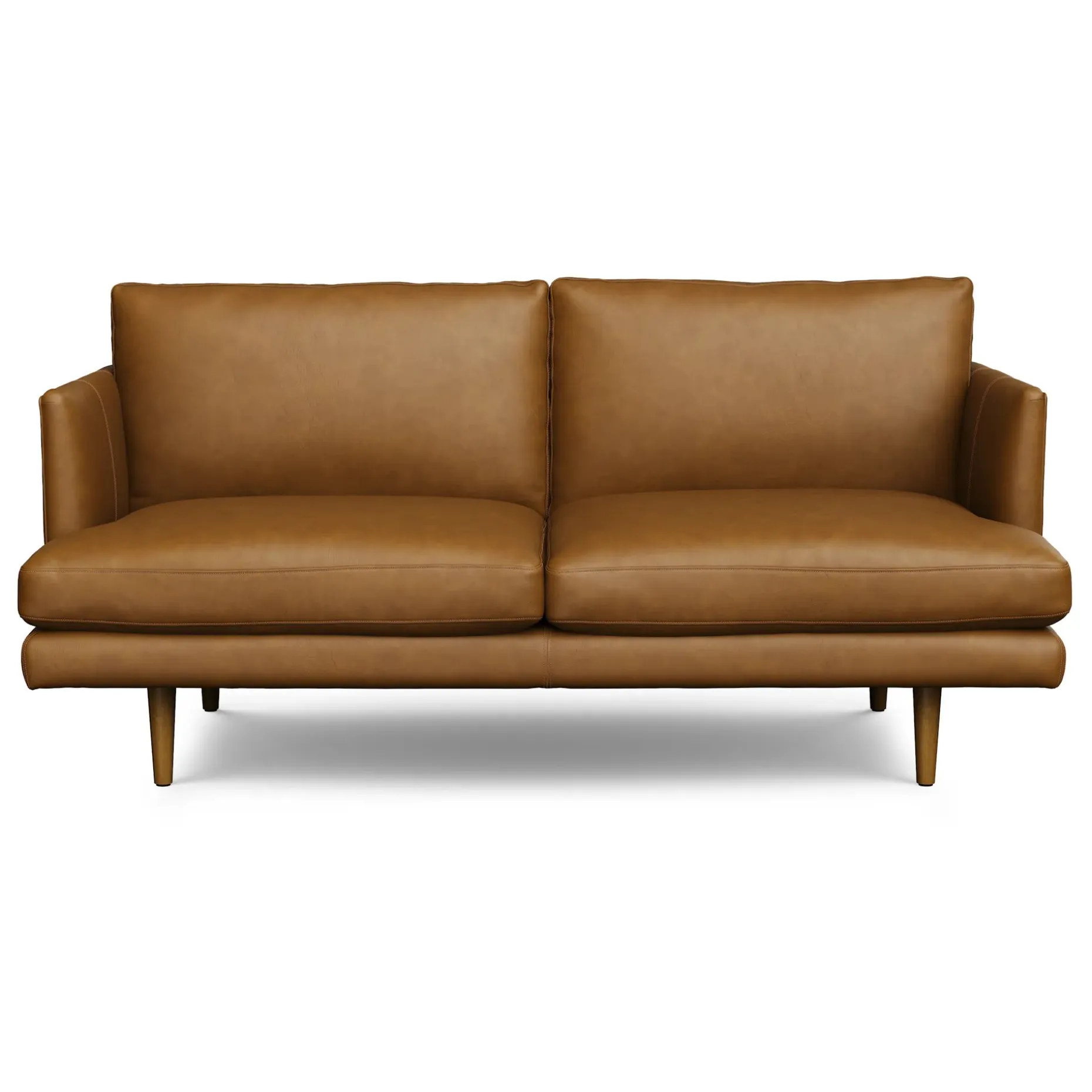 Burrard 67" Leather Loveseat - Bella Caramel