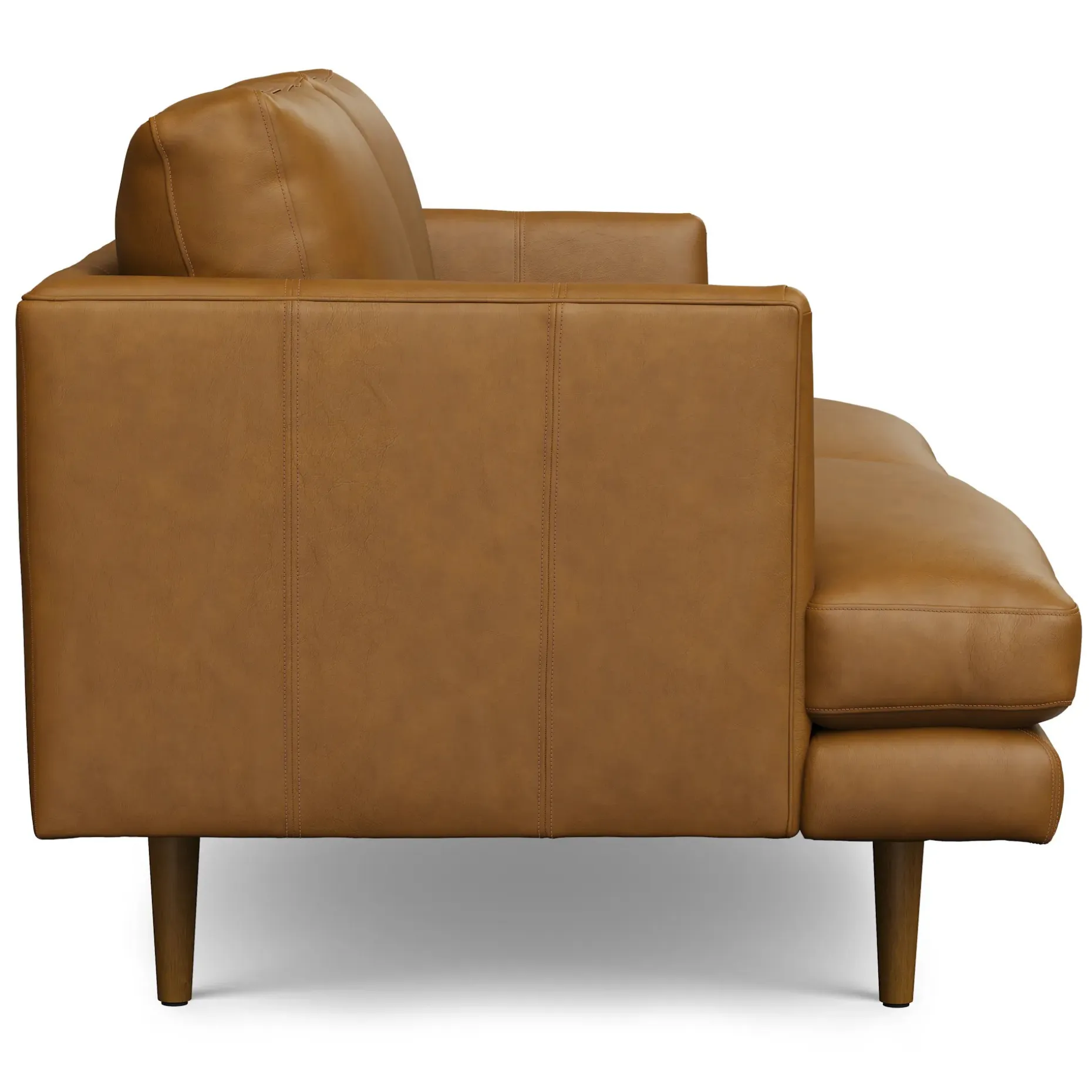 Burrard 67" Leather Loveseat - Bella Caramel