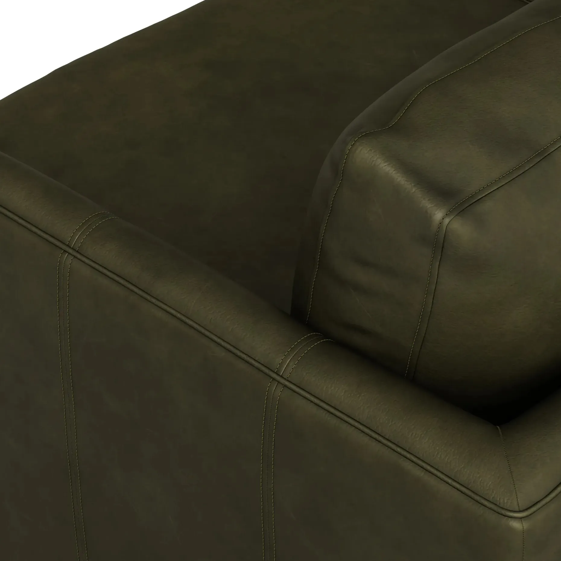 Burrard 67" Leather Loveseat - Charme Green