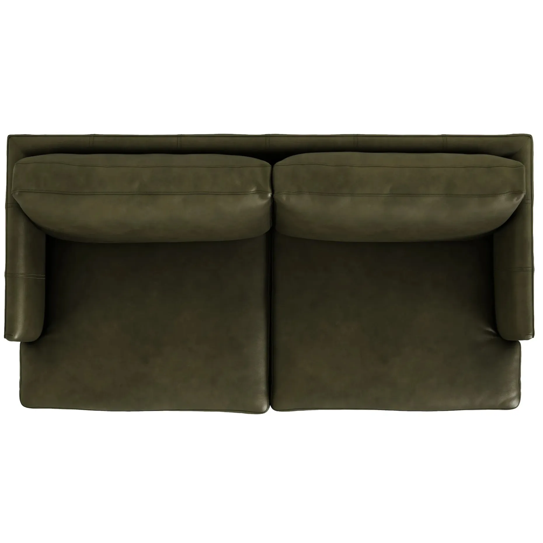 Burrard 67" Leather Loveseat - Charme Green