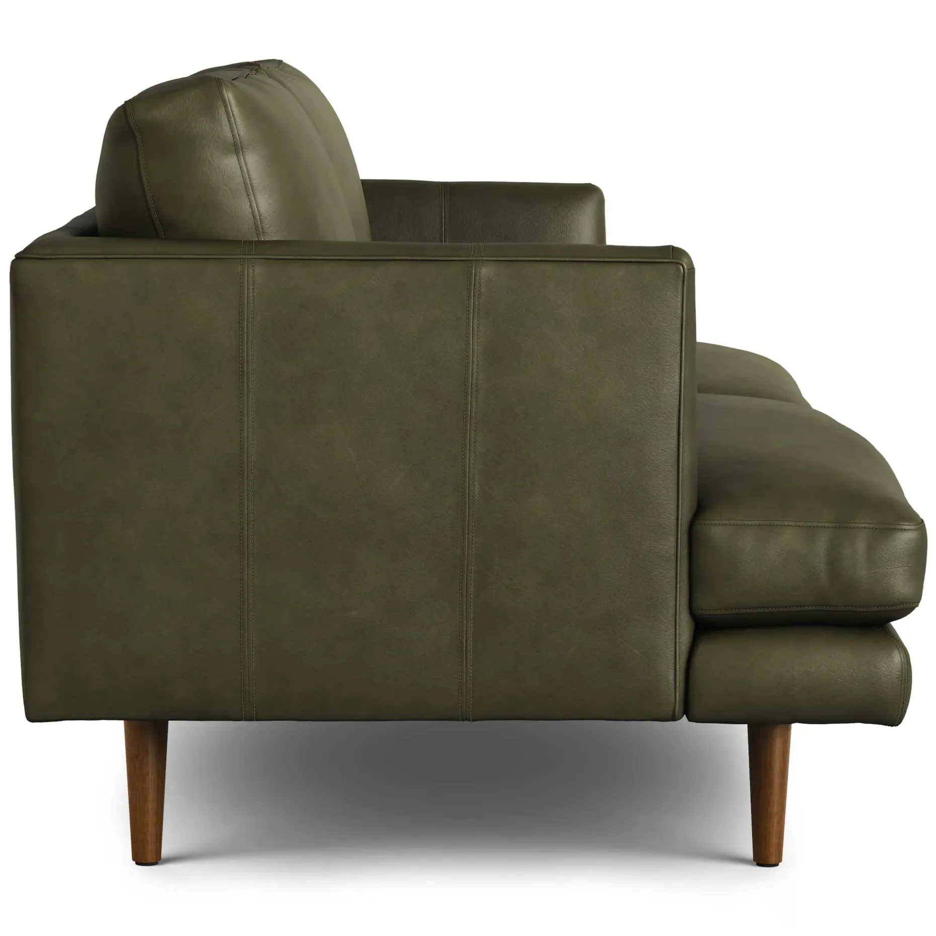 Burrard 67" Leather Loveseat - Charme Green