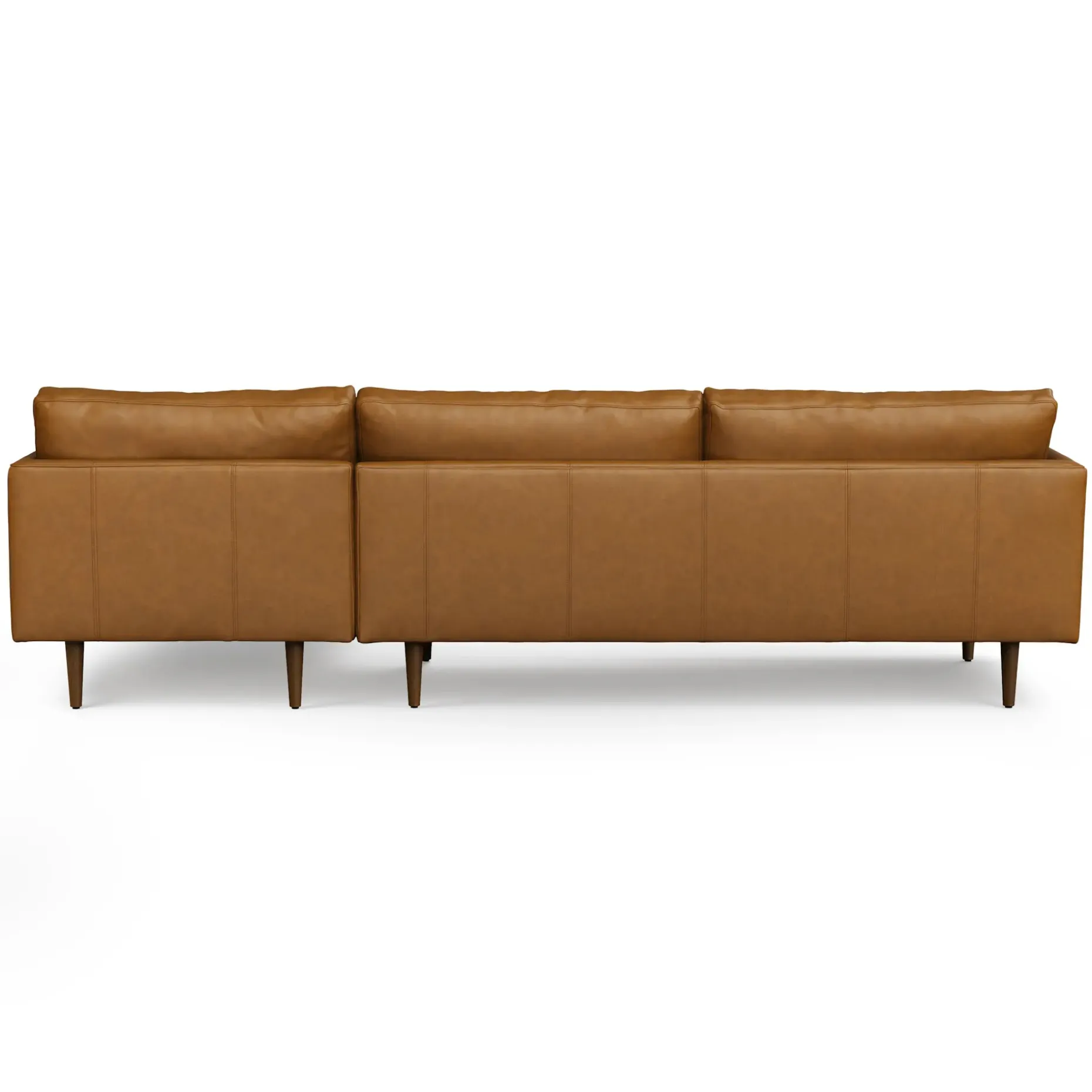 Burrard 112" Leather Right Sectional - Bella Caramel
