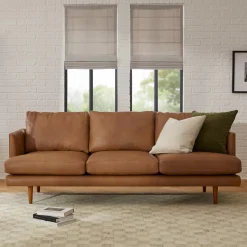 Burrard 83.5" Leather Sofa - Bella Caramel
