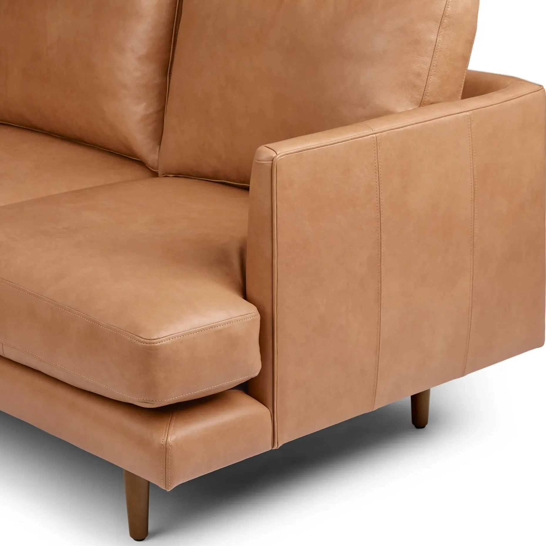 Burrard 83.5" Leather Sofa - Bella Caramel