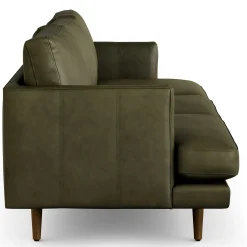 Burrard 83.5" Leather Sofa - Charme Green
