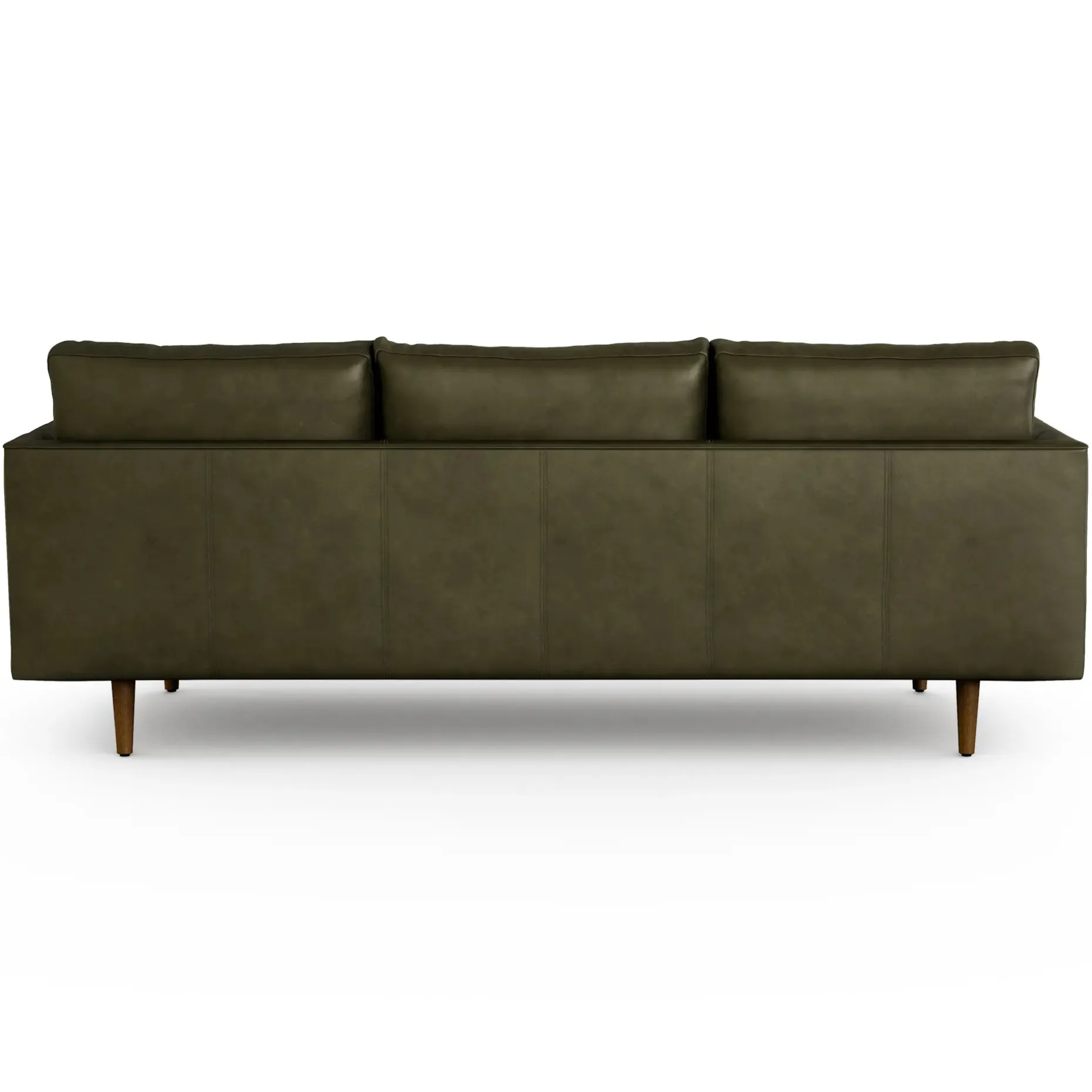 Burrard 83.5" Leather Sofa - Charme Green