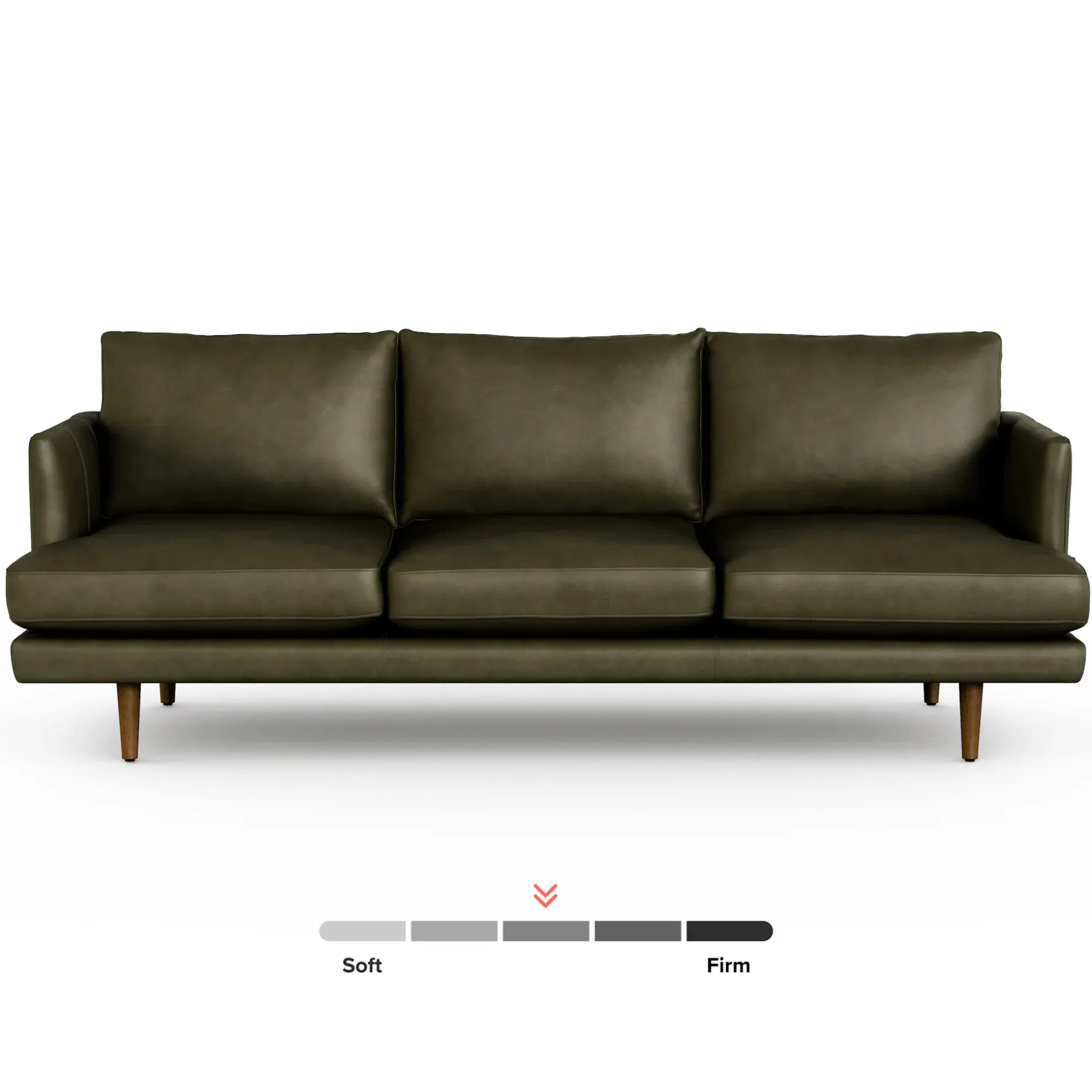 Burrard 83.5" Leather Sofa - Charme Green