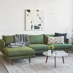 Burrard 112" Left Sectional - Forest Green