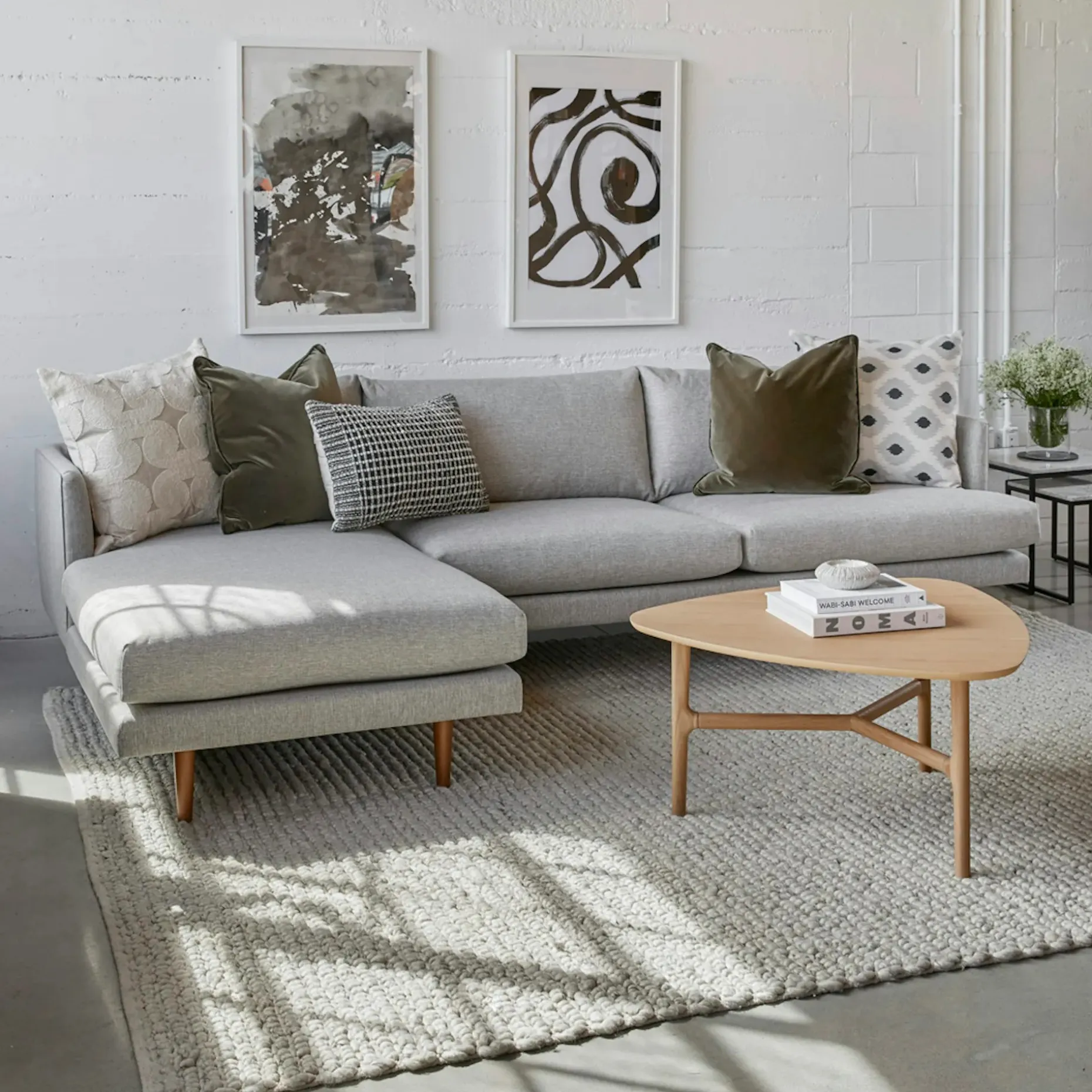 Burrard 112" Left Sectional - Seasalt Gray