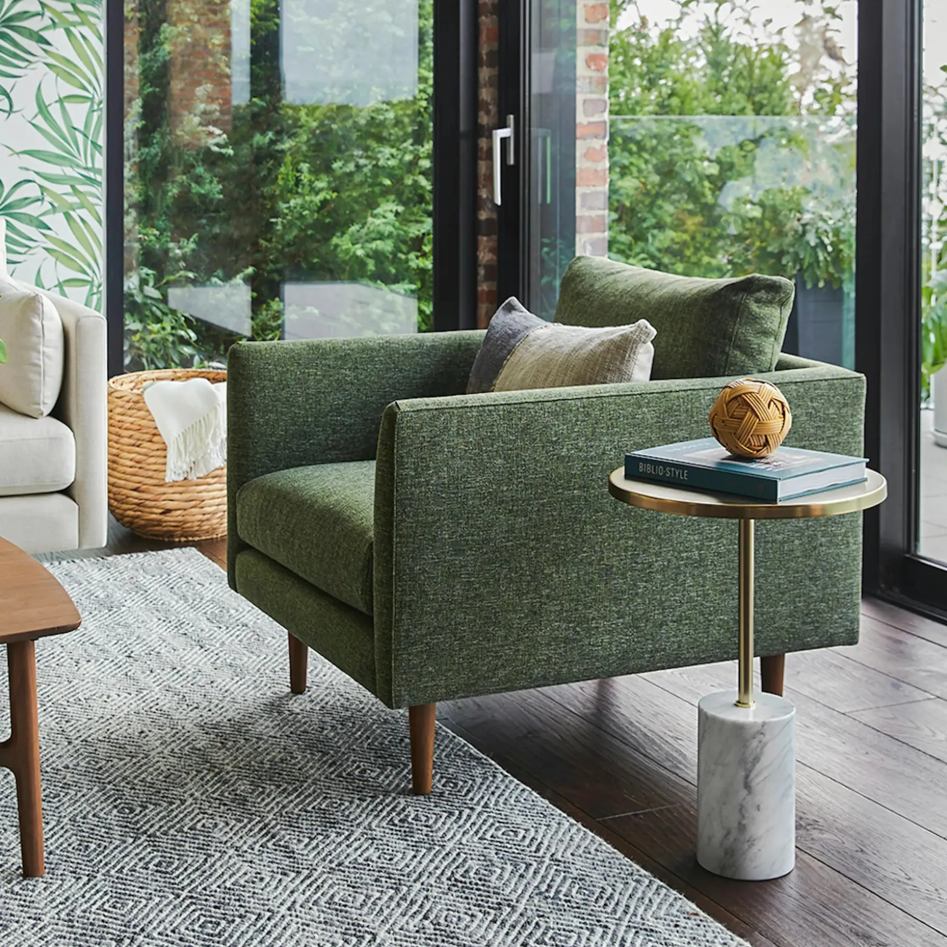 Burrard 32" Lounge Chair - Forest Green