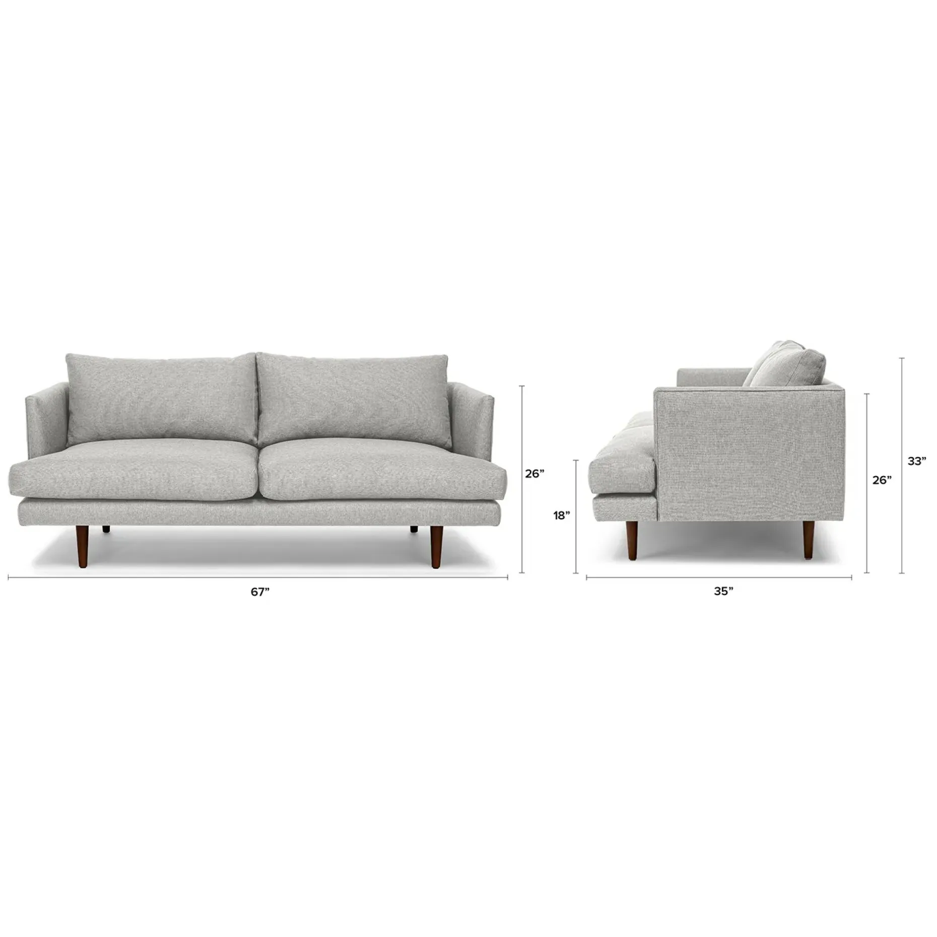 Burrard 67" Loveseat - Seasalt Gray
