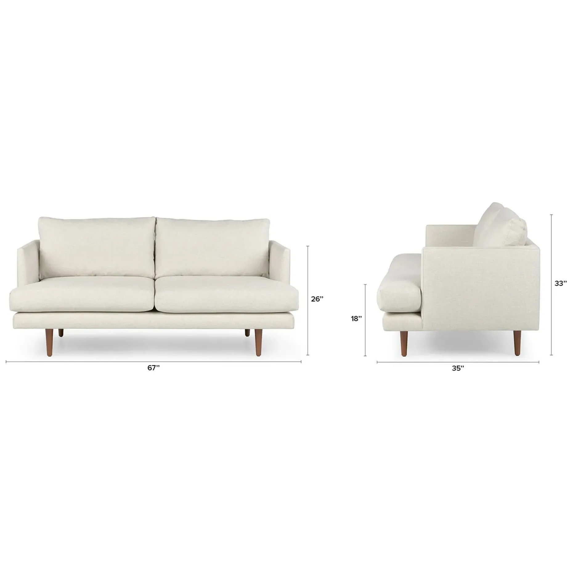 Burrard 67" Loveseat - Seasalt Ivory