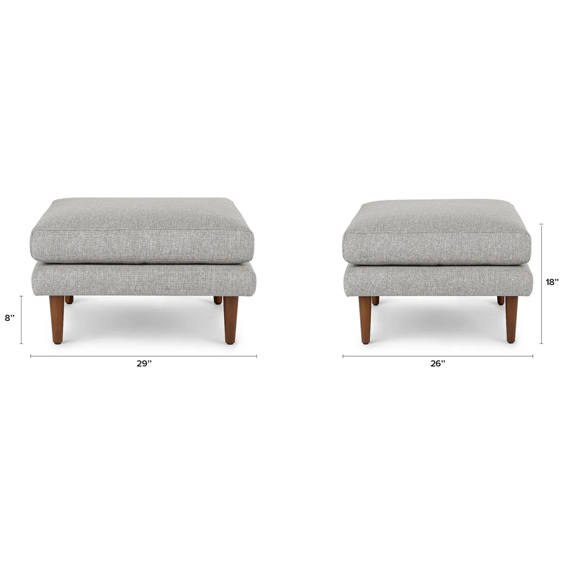 Burrard 29" Ottoman - Seasalt Gray