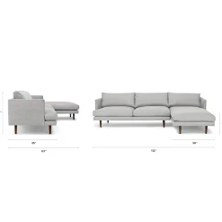 Burrard 112" Right Sectional - Seasalt Gray