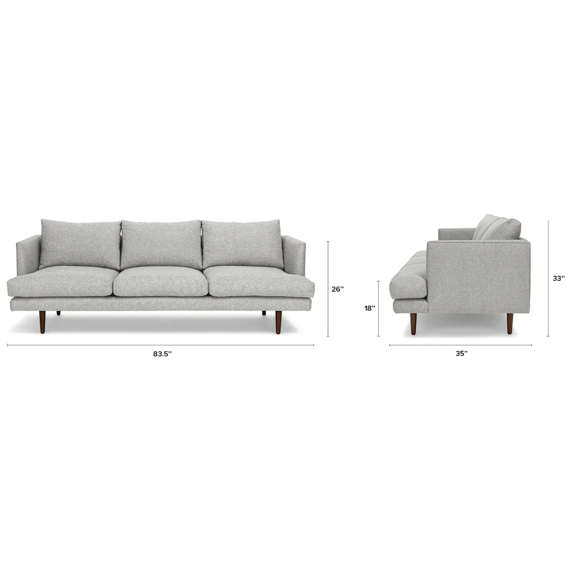 Burrard 83.5" Sofa - Seasalt Gray