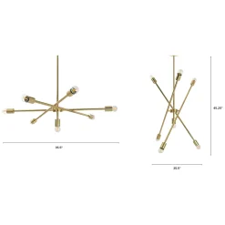 Cadza Chandelier - Brass