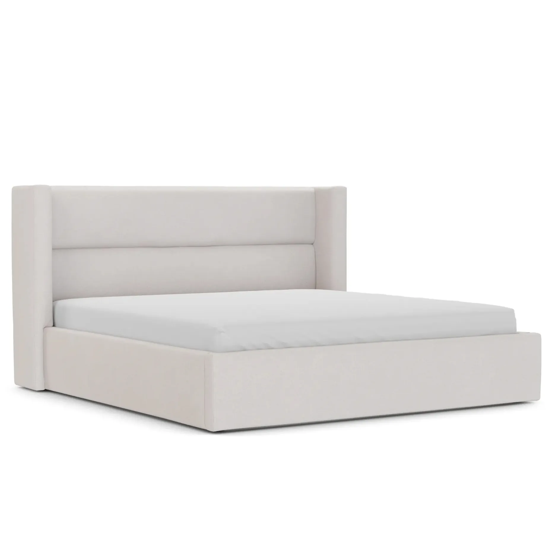 Calabri King Upholstered Bed - Napa White
