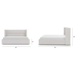 Calabri King Upholstered Bed - Napa White