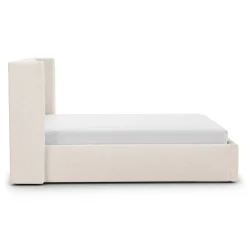 Calabri King Upholstered Bed - Ivory Wool Bouclé