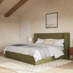 Calabri King Upholstered Bed - Napa Moss