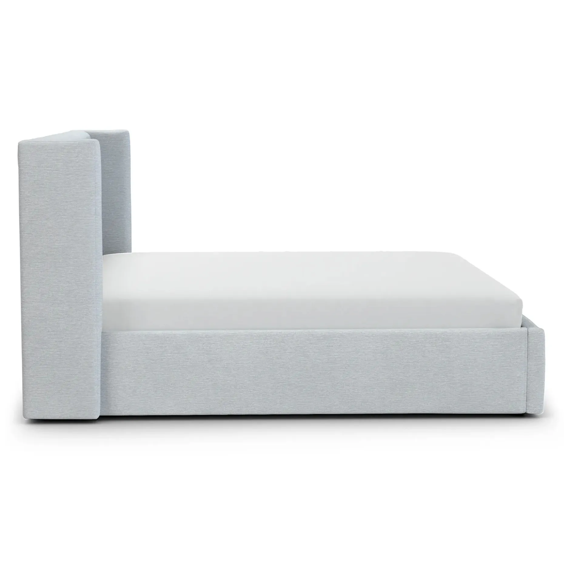 Calabri King Upholstered Bed - Silver Light Blue