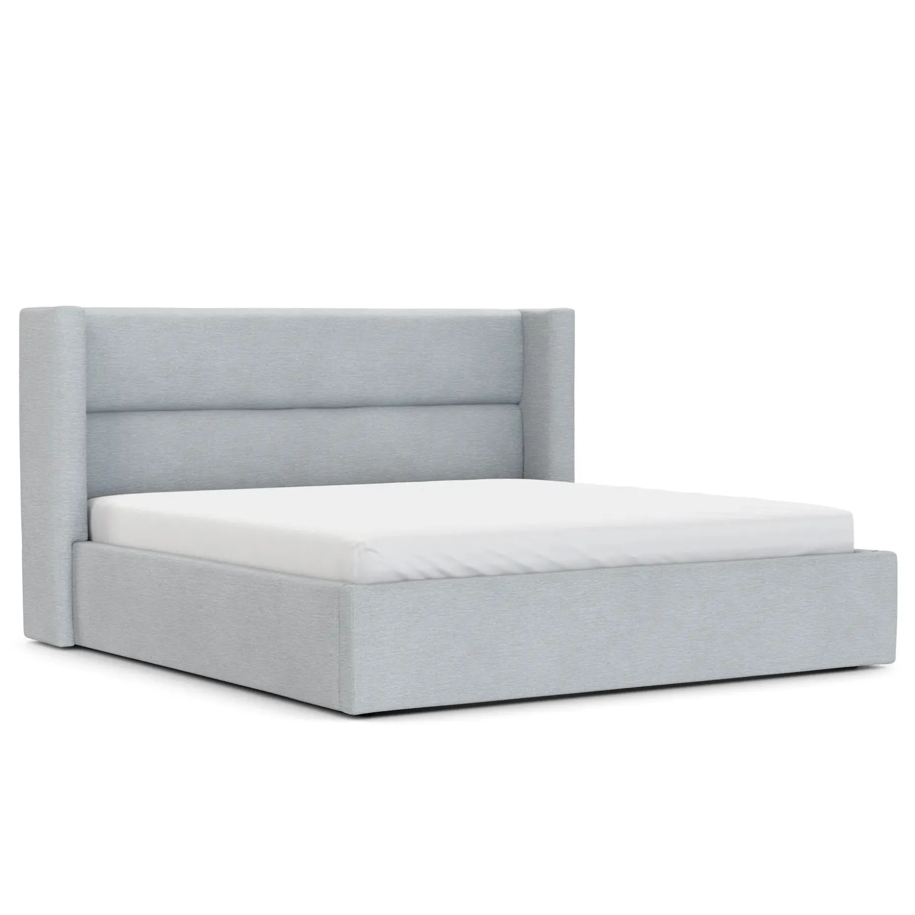 Calabri King Upholstered Bed - Silver Light Blue
