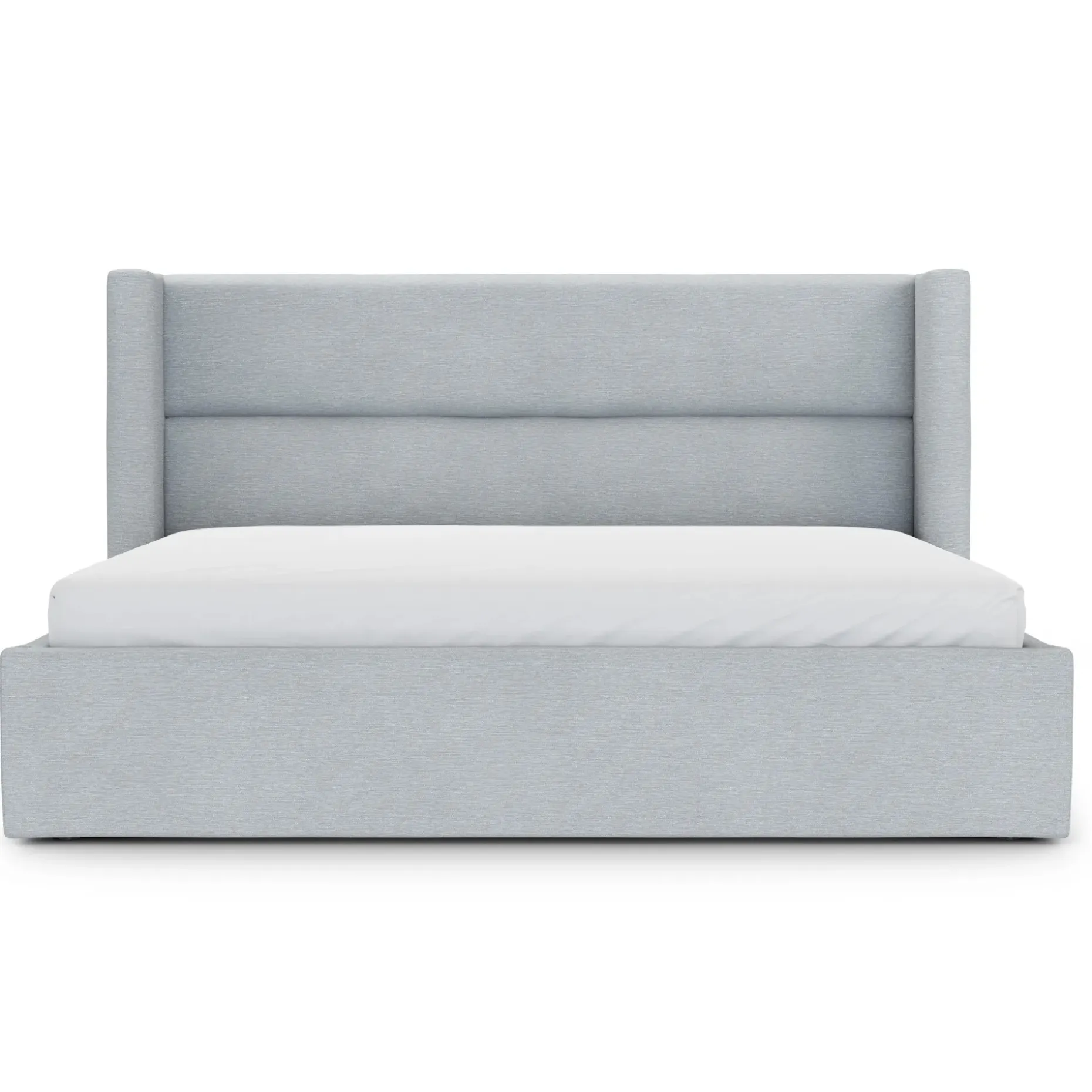 Calabri King Upholstered Bed - Silver Light Blue