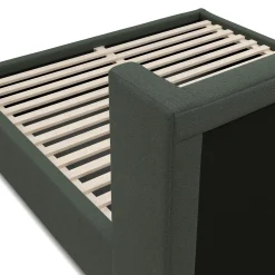 Calabri King Upholstered Bed - Green Wool Bouclé
