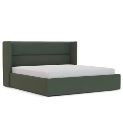 Calabri King Upholstered Bed - Green Wool Bouclé