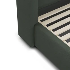 Calabri King Upholstered Bed - Green Wool Bouclé