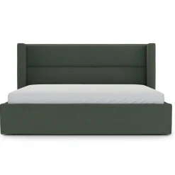 Calabri King Upholstered Bed - Green Wool Bouclé