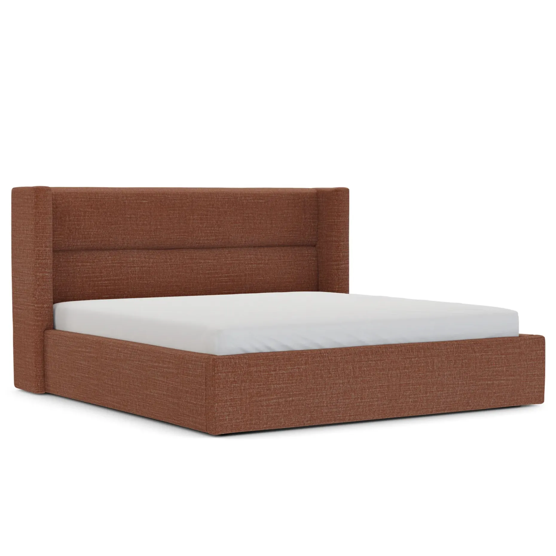 Calabri King Upholstered Bed - Napa Rust