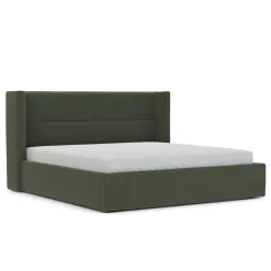 Calabri King Velvet Bed - Hale Fir Green