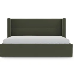 Calabri King Velvet Bed - Hale Fir Green