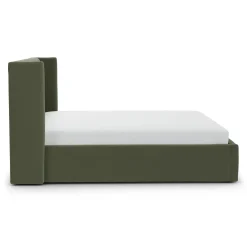 Calabri King Velvet Bed - Hale Fir Green
