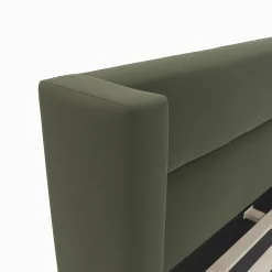 Calabri King Velvet Bed - Hale Fir Green