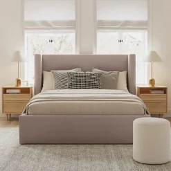 Calabri Queen Upholstered Bed - Napa Quartz