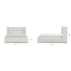 Calabri Queen Upholstered Bed - Napa White