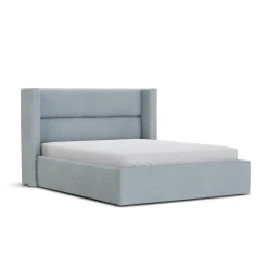 Calabri Queen Upholstered Bed - Silver Light Blue