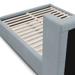 Calabri Queen Upholstered Bed - Silver Light Blue
