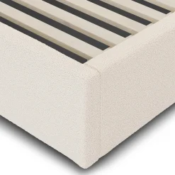 Calabri Queen Upholstered Bed - Ivory Wool Bouclé